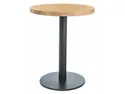 Кухонний стіл SIGNAL PURO II, ламінований дуб / чорний, 80x80 фото thumb №1