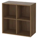 IKEA EKET ЭКЕТ, навесной модуль с 4 отделениями, грецкий орех, 70x35x70 см 095.811.84 фото thumb №1