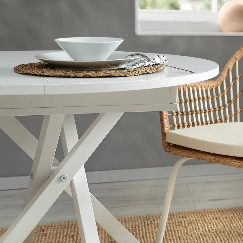 IKEA GRANSTORP ГРАНСТОРТ, розкладний стіл, білий, 90/120x90 см 705.115.35 фото №4