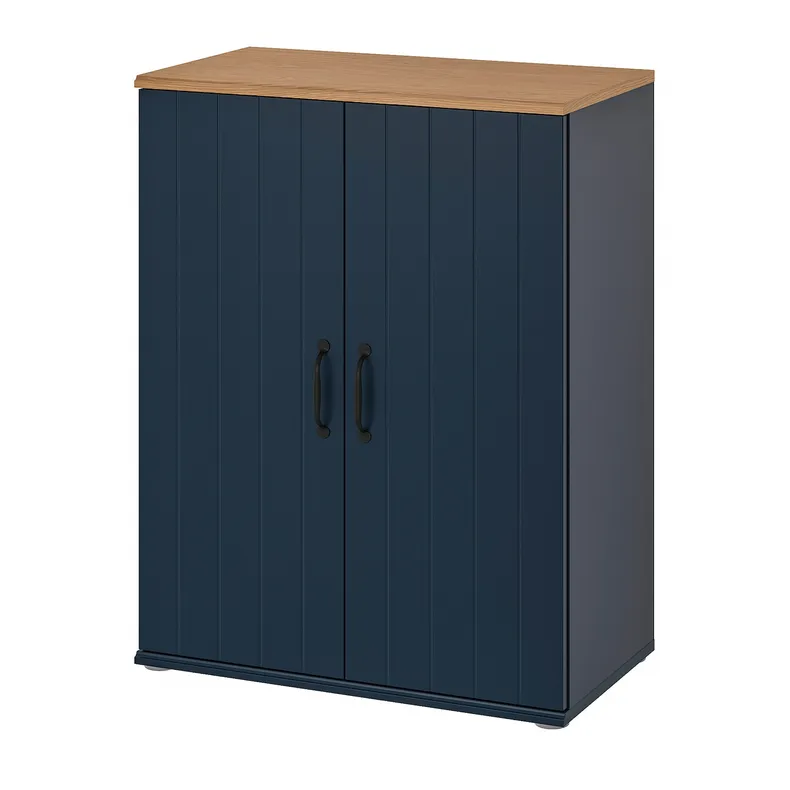 IKEA SKRUVBY СКРУВБЮ, шафа з дверцятами, чорно-синій, 70x90 см 305.203.58 фото №1
