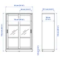 IKEA TONSTAD ТОНСТАД, шафа з розсувними скляними дверцят, вершки, 81x37x116 см 404.888.95 фото thumb №6