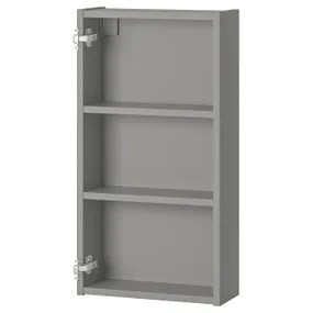 IKEA ENHET ЕНХЕТ, навісна шафа з 2 полицями, сірий, 40x15x75 см 004.404.43 фото