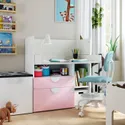 IKEA SMÅSTAD СМОСТАД, письмовий стіл, білий блідо-рожевий з 2 висувними ящиками, 90x79x100 см 093.922.54 фото thumb №2