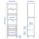 IKEA BESTÅ БЕСТО, комбін д/зберіг зі склян дверцятами, біле/Суттервікен/Каббарп біле прозоре скло, 60x42x202 см 094.125.58 фото thumb №10