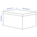 IKEA TJENA ТЙЕНА, коробка для зберігання з кришкою, білий, 18x25x15 см 103.954.21 фото thumb №8