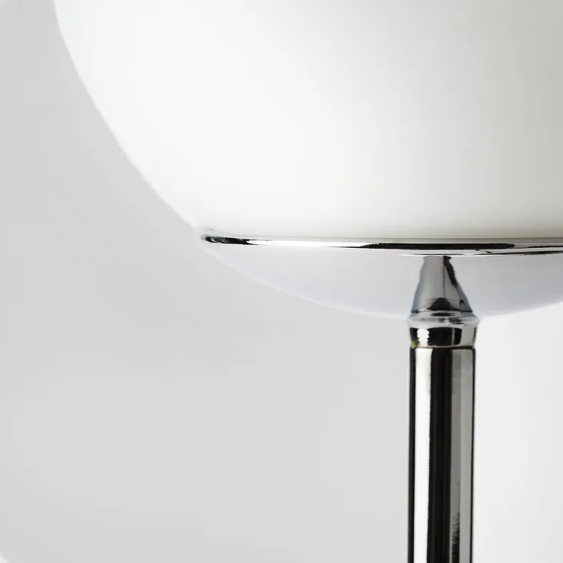 IKEA SIMRISHAMN СИМРИСХАМН, светильник напольный, хром / опаловое белое стекло 104.377.65 фото №9