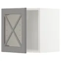 IKEA METOD МЕТОД, навесной шкаф со стеклянной дверцей, белый / бодбинский серый, 40x40 см 393.950.29 фото thumb №1