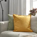 IKEA GURLI ГУРЛИ, чехол на подушку, золотисто-жёлтый, 50x50 см 203.958.21 фото thumb №2