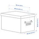IKEA TJOG ТЙОГ, коробка для зберігання з кришкою, темно-сірий, 35x56x30 см 804.776.68 фото thumb №7