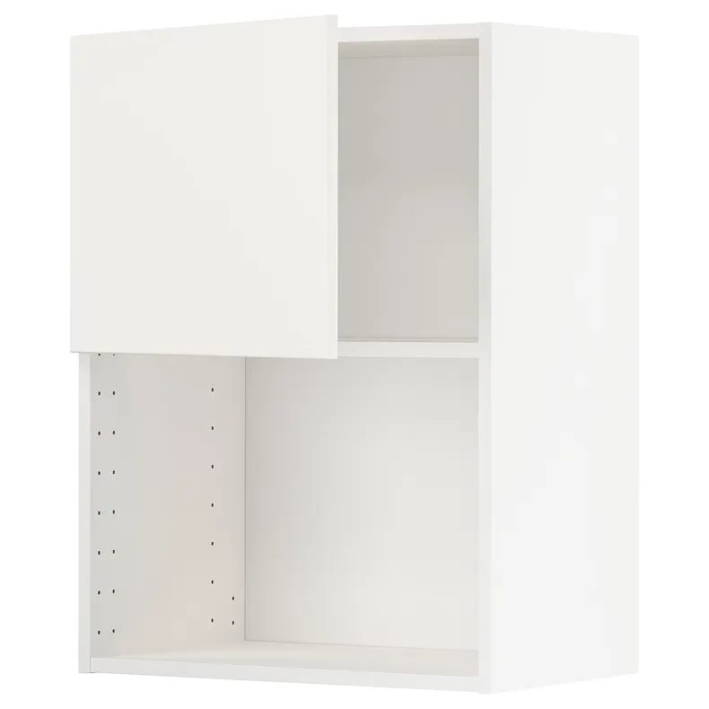 IKEA METOD МЕТОД, навесной шкаф для СВЧ-печи, белый / Воксторп матовый белый, 60x80 см 494.602.17 фото №1