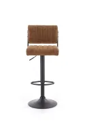 Барный стул HALMAR H88 хокер - черный, обивка - коричневый фото thumb №11