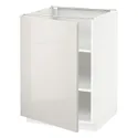 IKEA METOD МЕТОД, напольный шкаф с полками, белый / светло-серый, 60x60 см 394.641.74 фото thumb №1