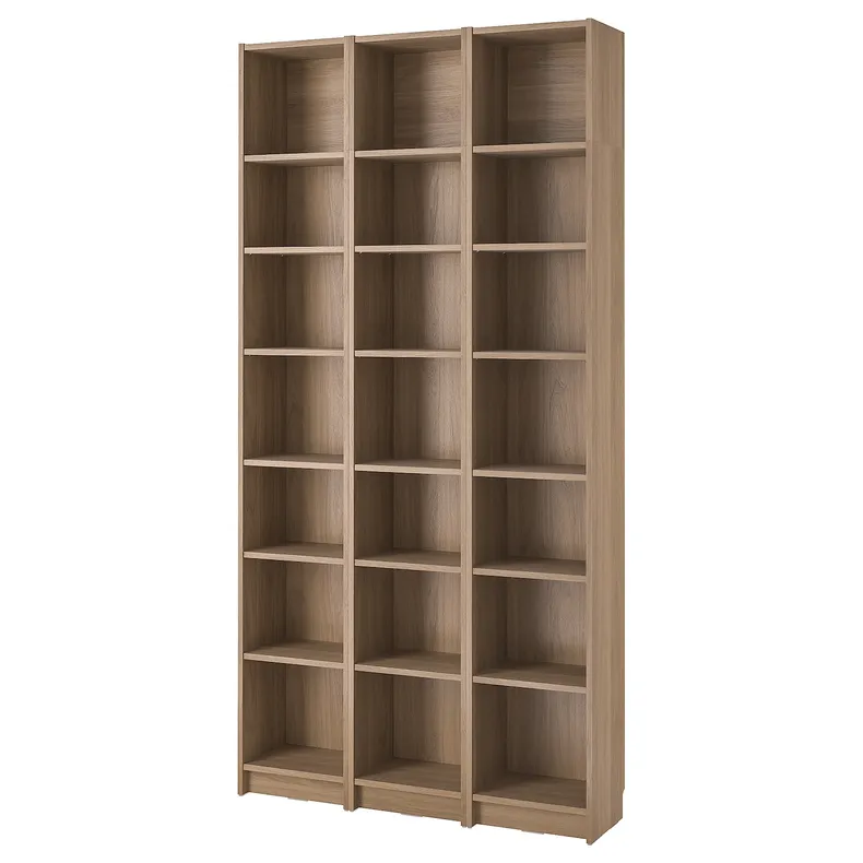 IKEA BILLY БІЛЛІ, комбінація книжк шаф з дод модул, під дуб, 120x28x237 см 894.833.92 фото №1