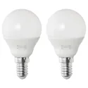 IKEA SOLHETTA СОЛХЕТТА, светодиодная лампочка E14 470 лм, Опаловый белый шар 904.987.07 фото thumb №1