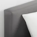 IKEA SVELGEN СВЕЛЬГЕН, каркас кровати с обивкой с матрасом, с подголовником / серая, 90x200 см 304.526.51 фото thumb №4