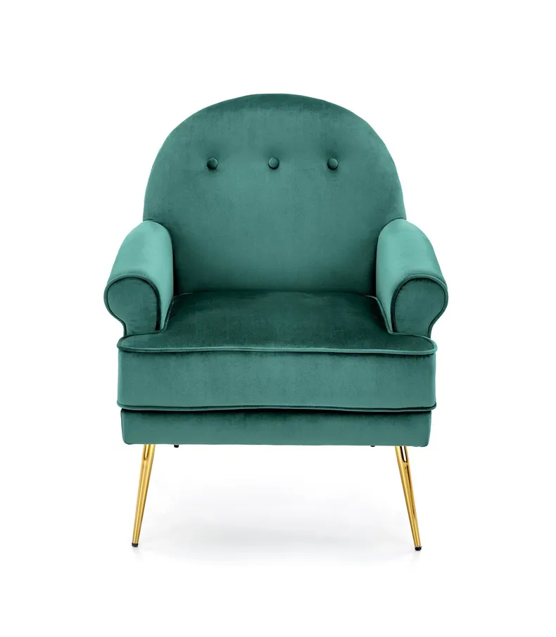 Кухонний стілець HALMAR SANTI темно-зелений/золотий фото №10