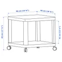 IKEA TINGBY ТИНГБИ, стол приставной на колесиках, серый, 50x50 см 003.494.44 фото thumb №6