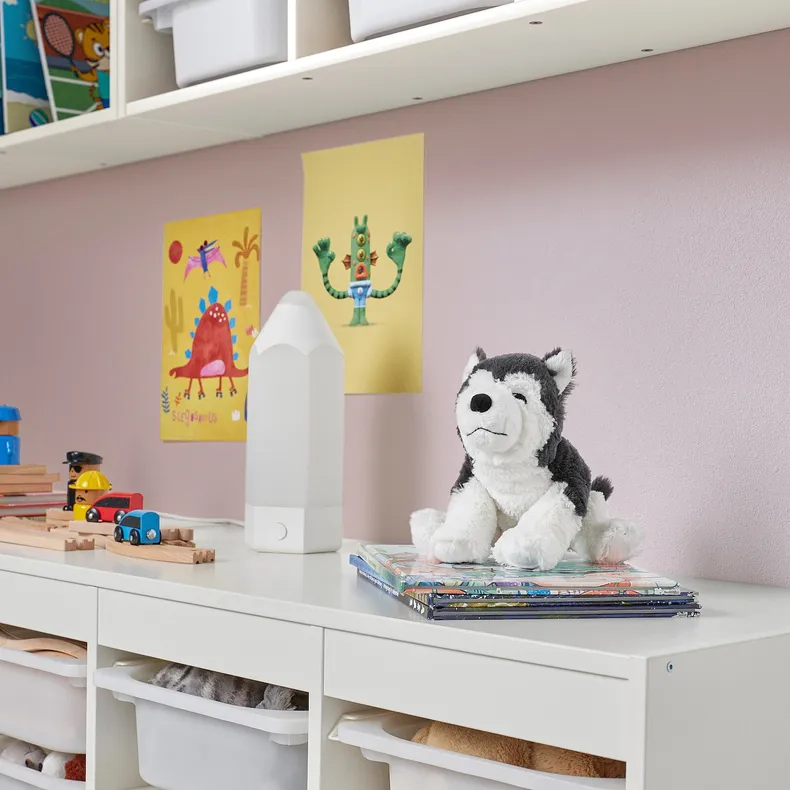 IKEA LIVLIG ЛІВЛІГ, іграшка м’яка, собака / сибірський хаскі, 26 см 904.142.70 фото №3