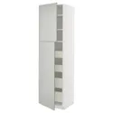 IKEA METOD МЕТОД / MAXIMERA МАКСИМЕРА, высокий шкаф / 2дверцы / 4ящика, белый / светло-серый, 60x60x220 см 495.390.27 фото thumb №1