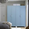 IKEA PLATSA ПЛАТСА, гардероб із 4 дверцятами, білий/САННІДАЛЬ синій, 160x57x191 см 195.556.84 фото thumb №2