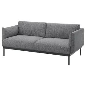 IKEA ÄPPLARYD ЕППЛАРЮД, 2-місний диван, ЛЕЙДЕ сірий / чорний 205.062.25 фото