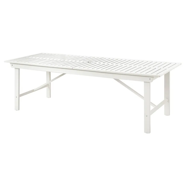 IKEA BONDHOLMEN БОНДХОЛЬМЕН, садовый стол, белый / бежевый, 235x90 см 205.581.96 фото №1