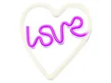 BRW Неоновий настінний світильник Love Heart LED рожево-білий 093797 фото thumb №1