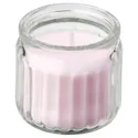 IKEA LUGNARE ЛУГНАРЕ, ароматизована свічка у склянці, жасмин/рожевий, 12 годин. 705.714.83 фото thumb №1