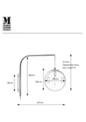 BRW Настінний світильник для вітальні Dione 108420 Markslojd кульова сфера 089007 фото thumb №5