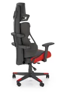 Крісло комп'ютерне офісне обертове HALMAR NITRO, екошкіра / тканина, чорне / червоне фото thumb №2