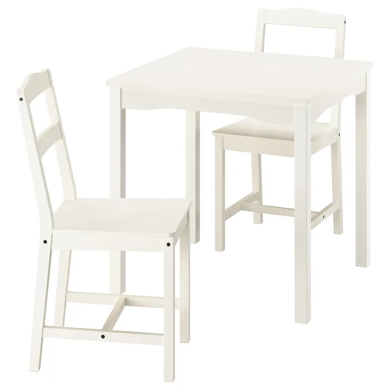 IKEA HAUGA / HAUGA, стол и 2 стула, белый/белый, 74x74 см 995.748.53 фото №1