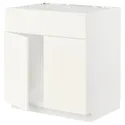 IKEA METOD МЕТОД, шкаф под мойку / 2 двери / фасад, белый / Вальстена белый, 80x60 см 095.071.46 фото thumb №1