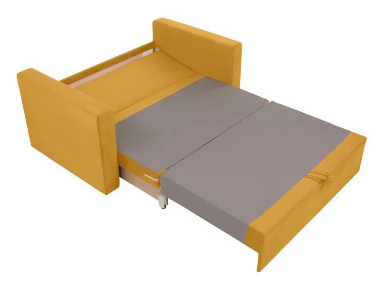 BRW Двухместный диван Bunio III раскладной диван с контейнером желтый, Манила 32 Оранжевый SO2-BUNIO_III-2FBK-G2_BD24FC фото №3