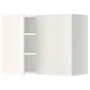 IKEA METOD МЕТОД, навісна шафа з полицями / 2 дверцят, білий / ВЕДДІНГЕ білий, 80x60 см 394.545.42 фото