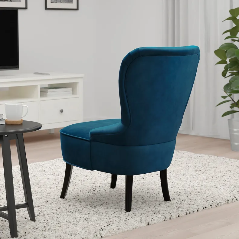 IKEA REMSTA РЕМСТА, крісло, ДЙУПАРП темний зелено-синій 004.849.55 фото №3