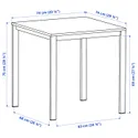 IKEA VIHALS / VIHALS, стол и 2 стула, белый/белый Тибблби бежевый/серый, 74x74 см 095.899.34 фото thumb №6