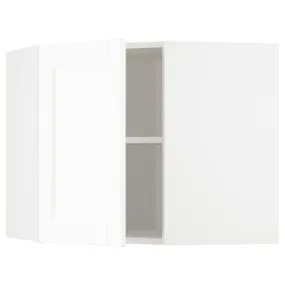IKEA METOD МЕТОД, кутова навісна шафа з полицями, білий Енкопінг / білий імітація дерева, 68x60 см 094.735.99 фото
