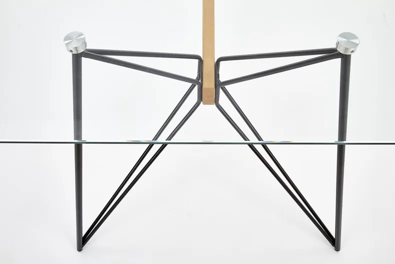 Стол кухонный HALMAR ALLEGRO 160x80 см черный/бук фото №7