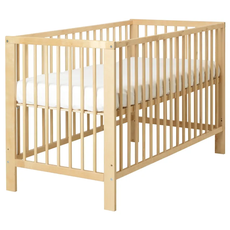 IKEA GULLIVER ГУЛЛИВЕР, кроватка детская, береза, 60x120 см 405.497.47 фото №1