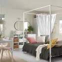 IKEA VITARNA ВІТАРНА, каркас ліжка із балдахіном, білий, 140x200 см 605.736.80 фото thumb №11