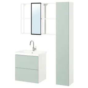 IKEA ENHET ЕНХЕТ, ванна, білий/блідо-сіро-зелений, 64x43x65 см 195.475.33 фото