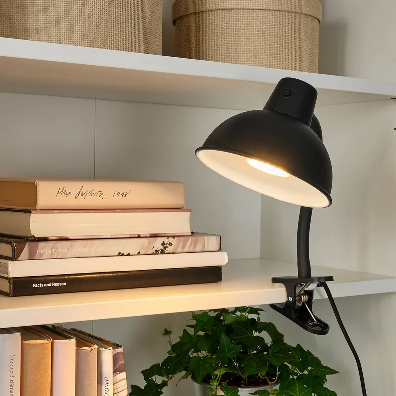 IKEA SKURUP СКУРУП, точкова лампа із затискачем, чорний 304.890.27 фото №3