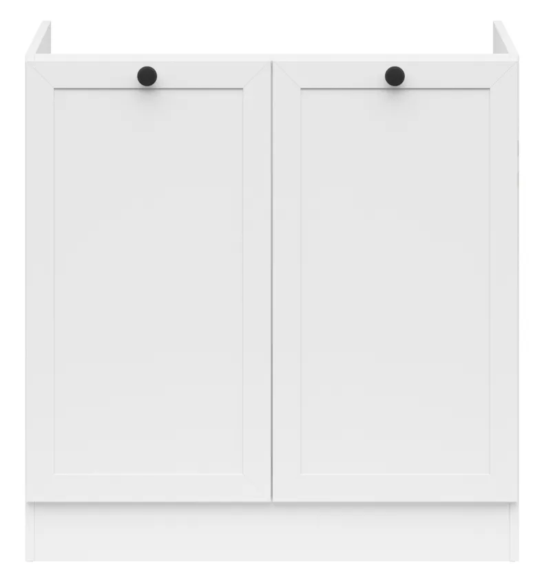 BRW Кухонный шкаф под мойку Junona Line 80 см белый, белый DK2D/80/82-BI/BI фото №1