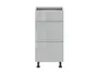 BRW Базовый шкаф для кухни Top Line 40 см с ящиками плавного закрывания серый глянец, серый гранола/серый глянец TV_D3S_40/82_2STB/STB-SZG/SP фото