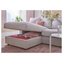 IKEA VIMLE ВІМЛЕ, 4-місний диван із кушеткою, з широкими підлокітниками / ГУННАРЕД бежевий 994.017.63 фото thumb №4