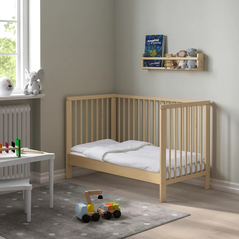 IKEA GULLIVER ГУЛЛИВЕР, кроватка детская, береза, 60x120 см 405.497.47 фото №4