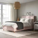 IKEA IDANÄS ИДАНЭС, кровать с отделением для хранения, Окрашенный в бледно-розовый цвет, 140x200 см 804.471.67 фото thumb №2