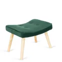 Крісло м'яке оксамитове з підставкою для ніг MEBEL ELITE LOZANO Velvet, Зелений фото thumb №9