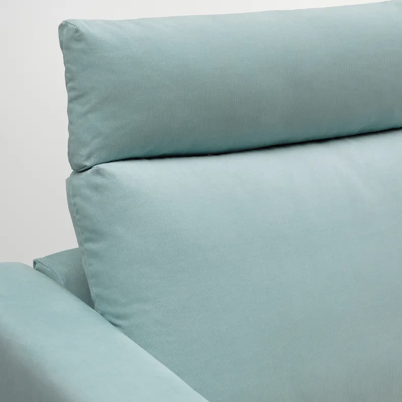 IKEA VIMLE ВІМЛЕ, 3-місний диван із кушеткою, з узголів'ям САКСЕМАРА/світло-синій 993.991.33 фото №5