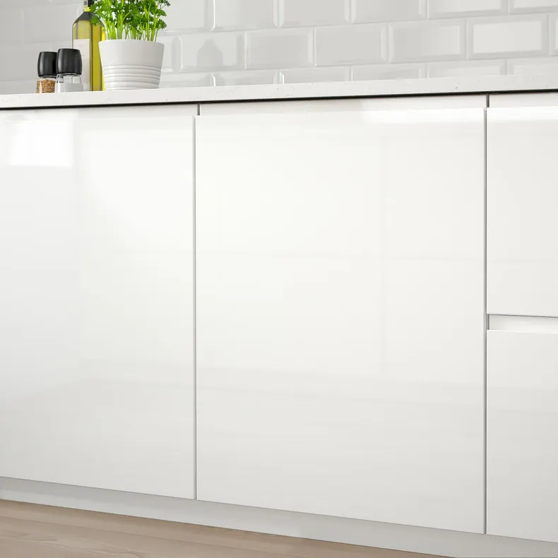 IKEA VOXTORP ВОКСТОРП, фронт панель для посудом машины, белый глянец, 45x80 см 903.975.05 фото №3